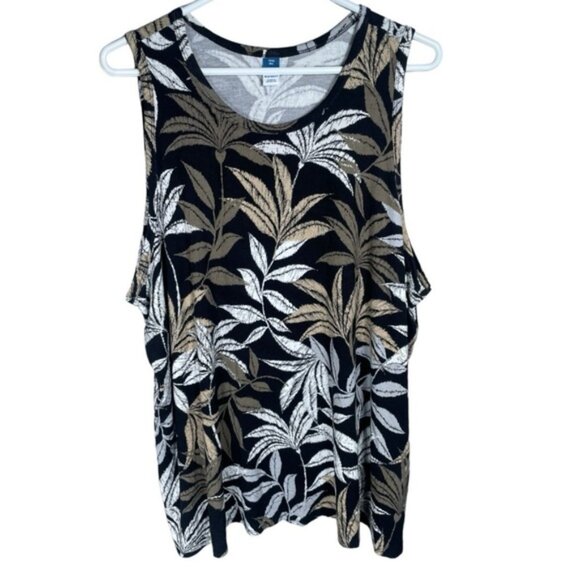 Old Navy XXL Luxe Tank Top Sleeveless Shirt Blouse Swing Long Length Relaxed Fit - Picture 4 of 9